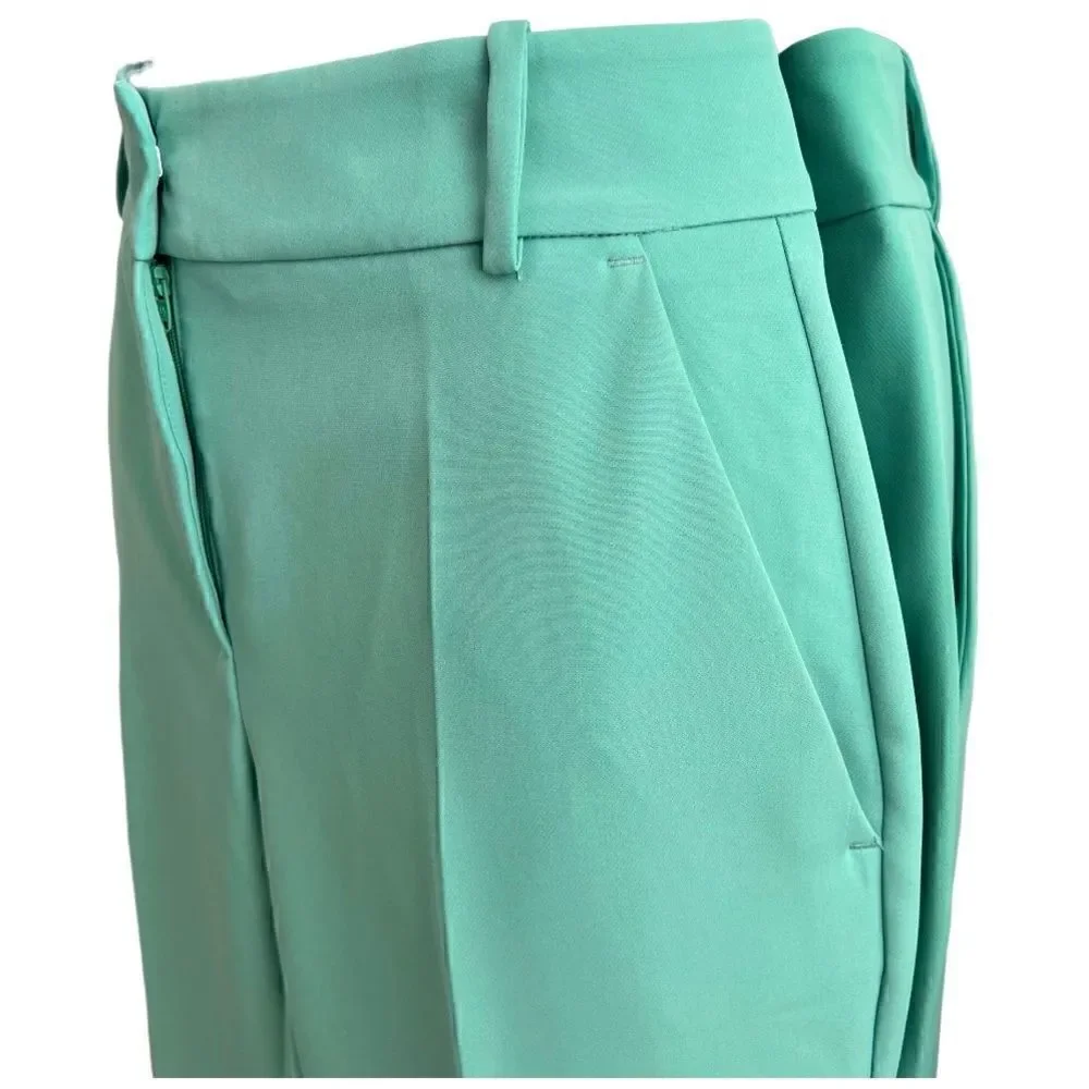 PINKO Trousers Tiffany Green Color Woman Pants Elegant Size 4.
